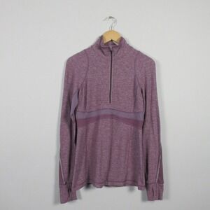 Lululemon Full Tilt 1/2 Zip Pullover Long Sleeve Top Women 8 Purple 358